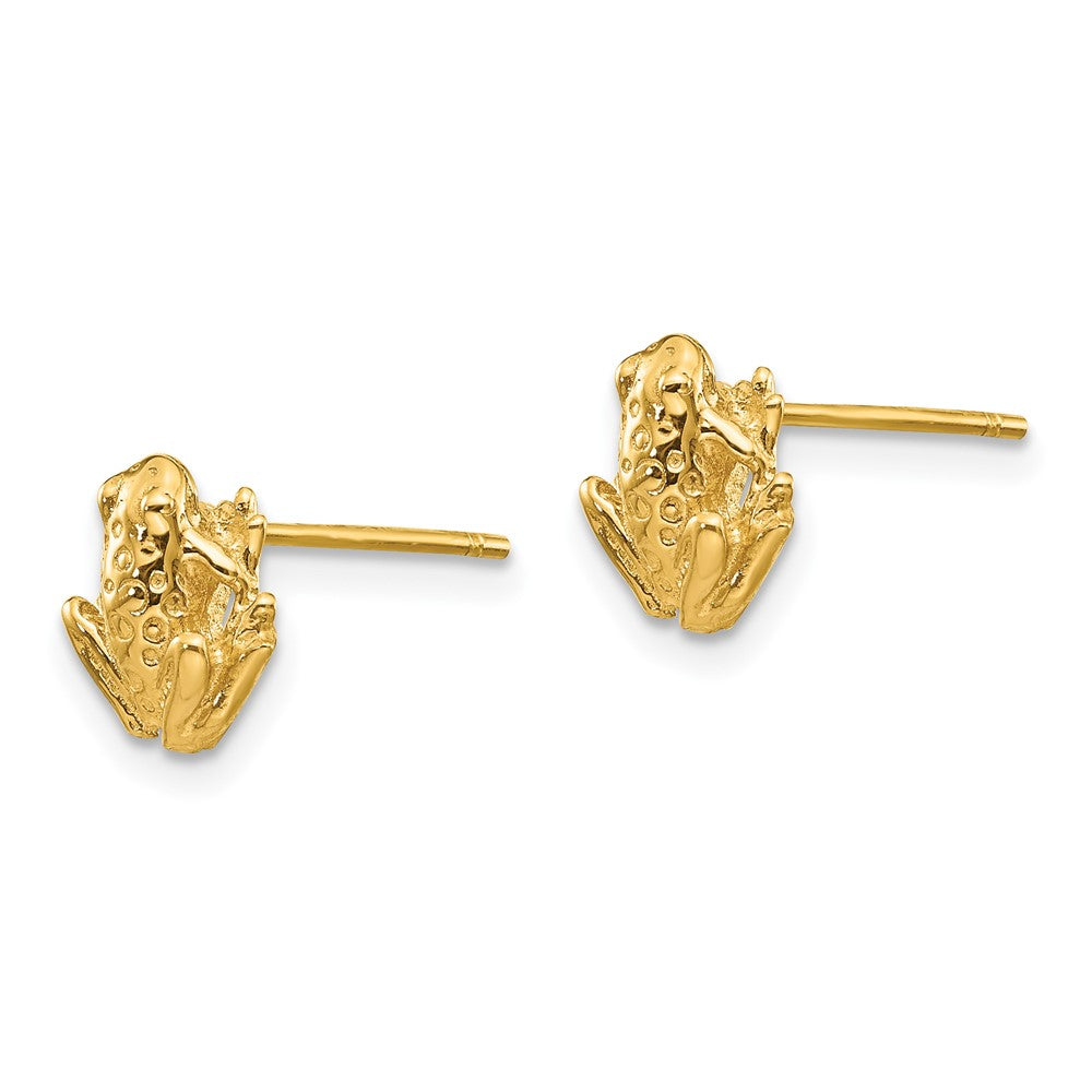 14K Gelbgold Mini Frosch Ohrstecker