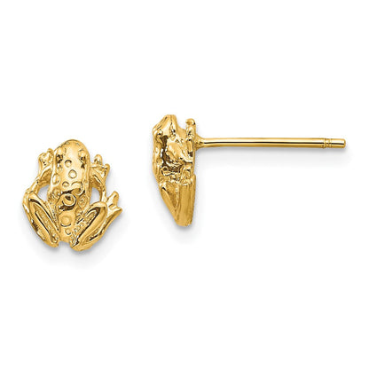 14K Gelbgold Mini Frosch Ohrstecker