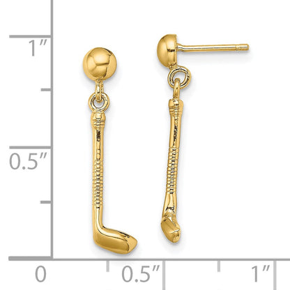 14K Gelbgold Golf Club Ohrhänger