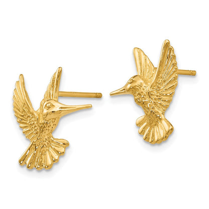 14K Gelbgold Hummingbird Ohrstecker