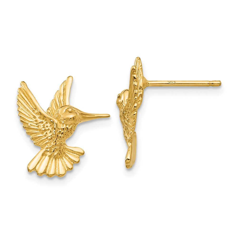14K Gelbgold Hummingbird Ohrstecker