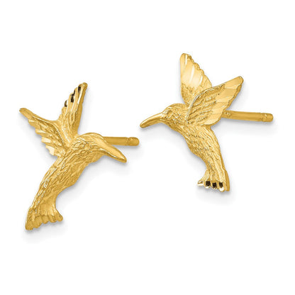 14K Gelbgold Hummingbird Ohrringe