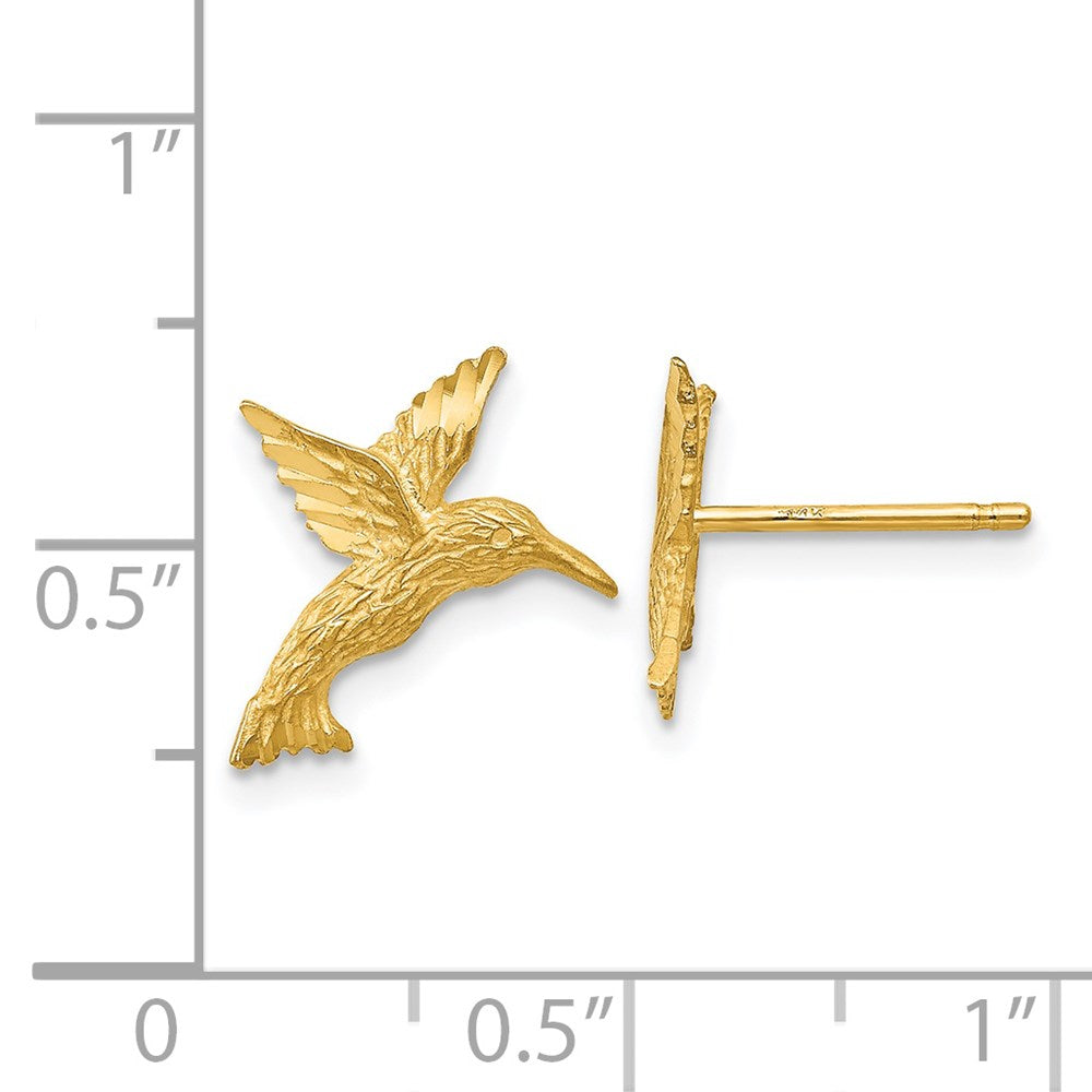 14K Gelbgold Hummingbird Ohrringe