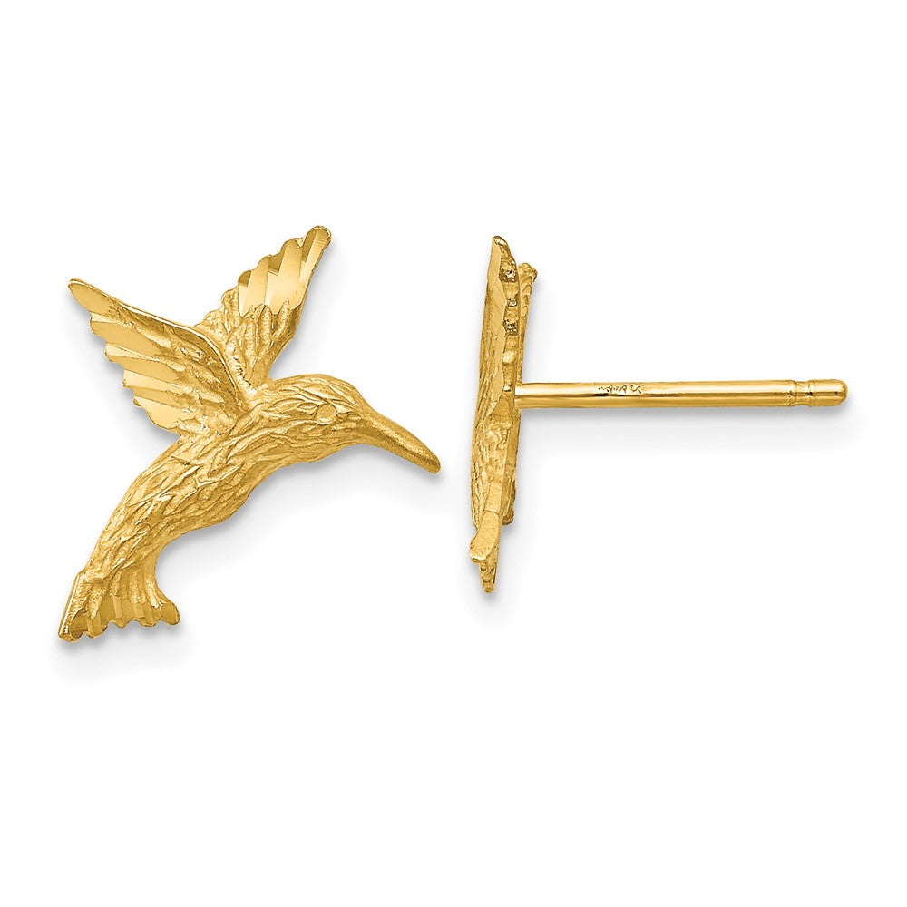 14K Gelbgold Hummingbird Ohrringe