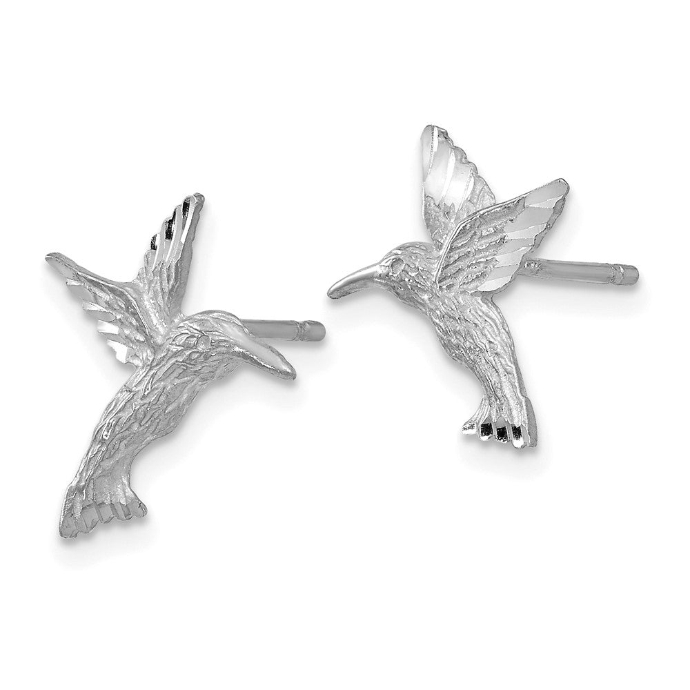 14K Weißgold Hummingbird Ohrringe