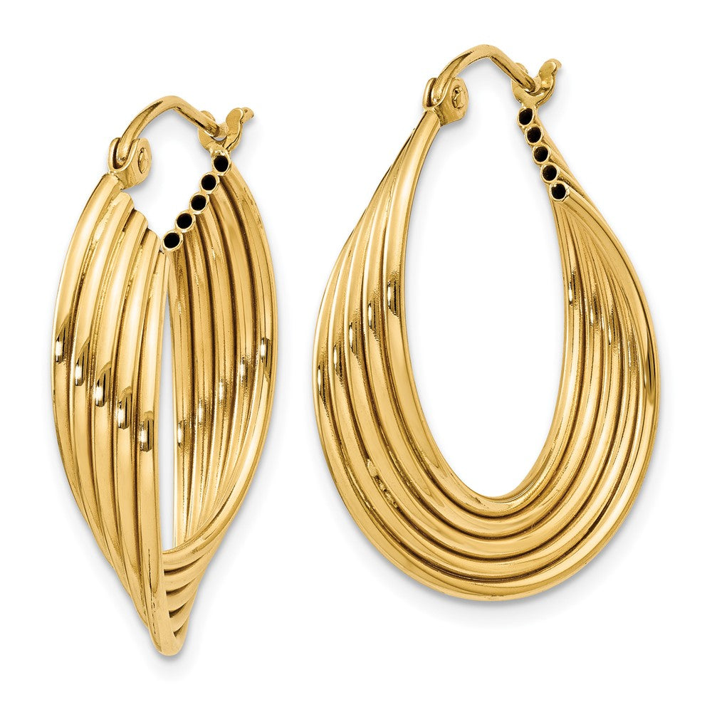 14K Gelbgold Leicht Fantasie Creolen