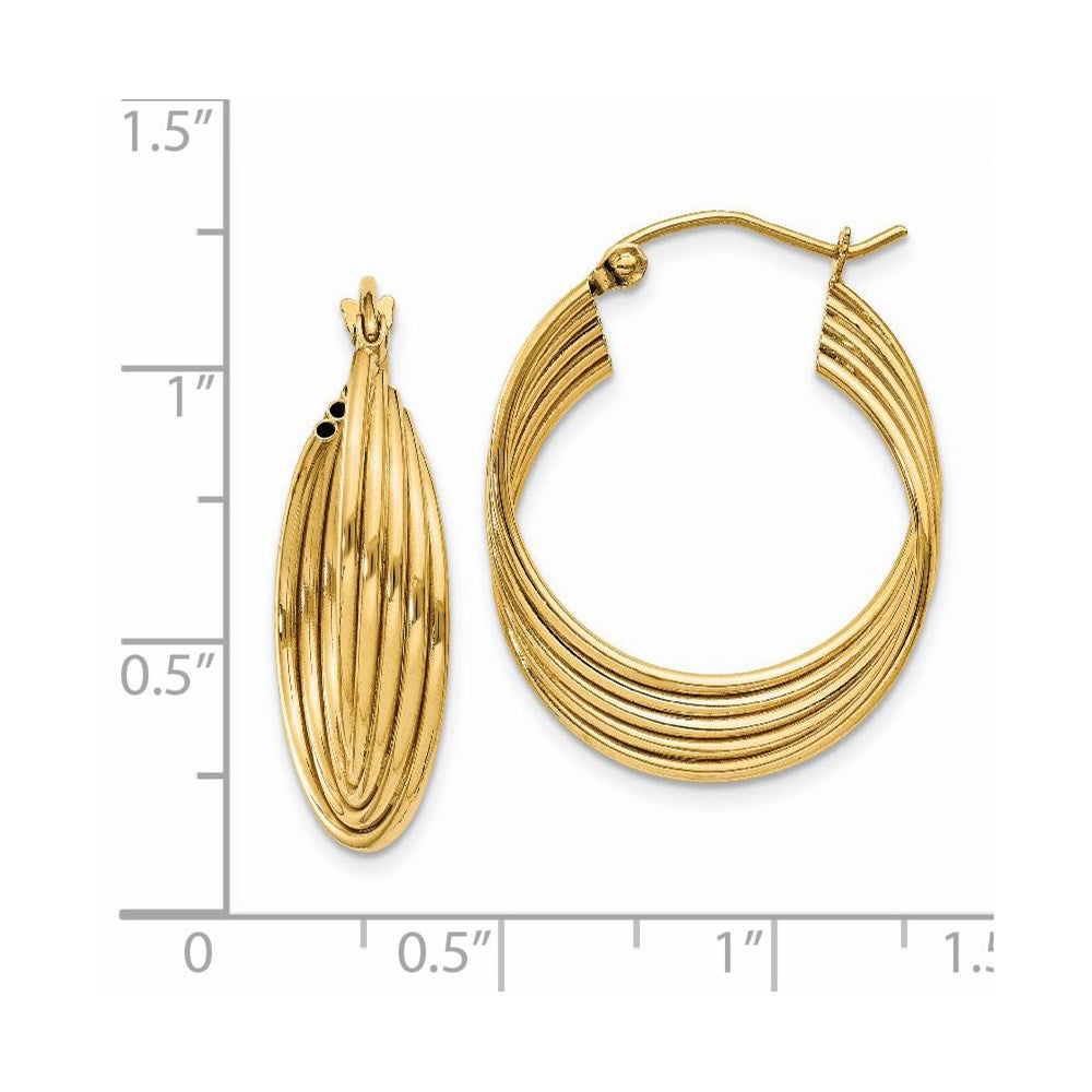 14K Gelbgold Leicht Fantasie Creolen