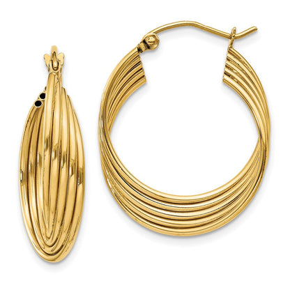 14K Gelbgold Leicht Fantasie Creolen