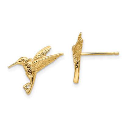 14K Gelbgold Kolibri-Ohrstecker