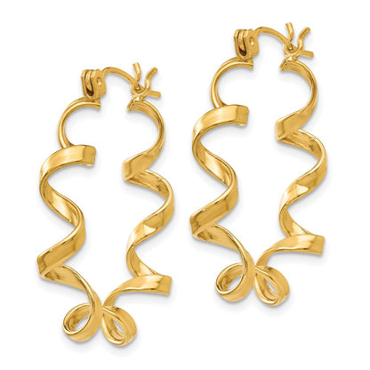 14K Gelbgold Fantasie Spirale Creolen