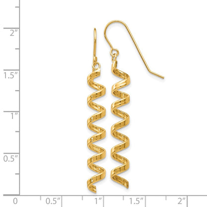 14K Gelbgold Fantasie Spirale Ohrhänger
