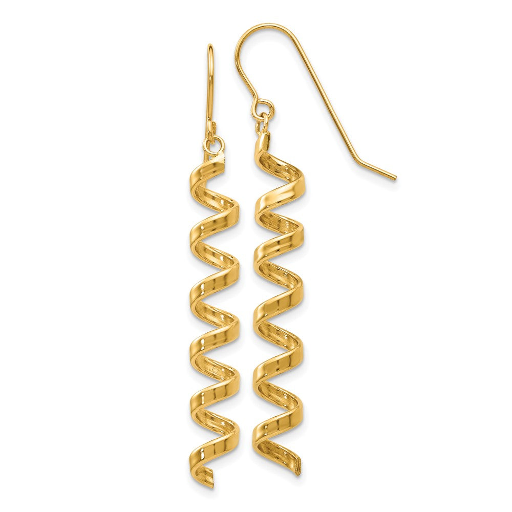14K Gelbgold Fantasie Spirale Ohrhänger