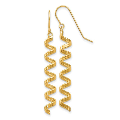 14K Gelbgold Fantasie Spirale Ohrhänger