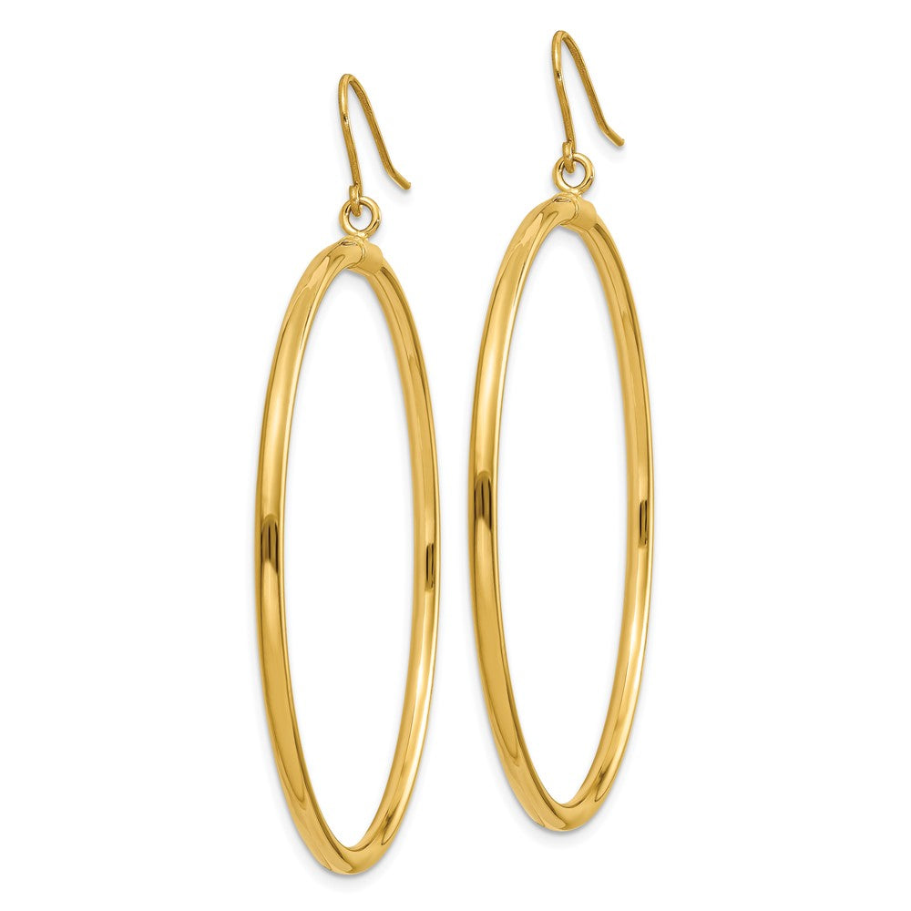 14K Gelbgold Röhre Creole Ohrhänger