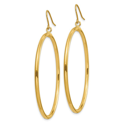 14K Gelbgold Röhre Creole Ohrhänger