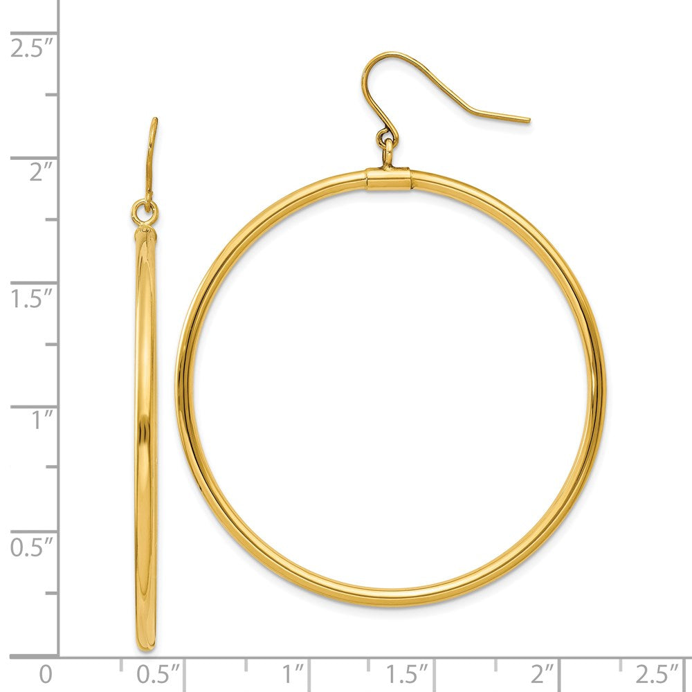 14K Gelbgold Röhre Creole Ohrhänger