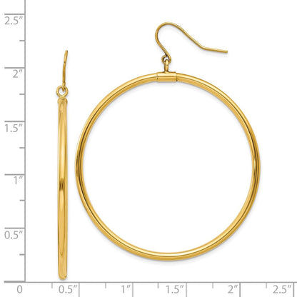 14K Gelbgold Röhre Creole Ohrhänger