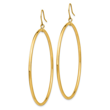 14K Gelbgold Röhre Creole Ohrhänger