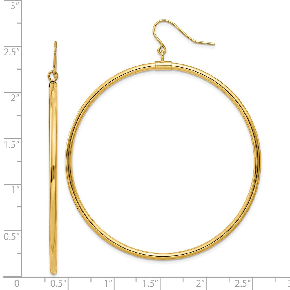 14K Gelbgold Röhre Creole Ohrhänger