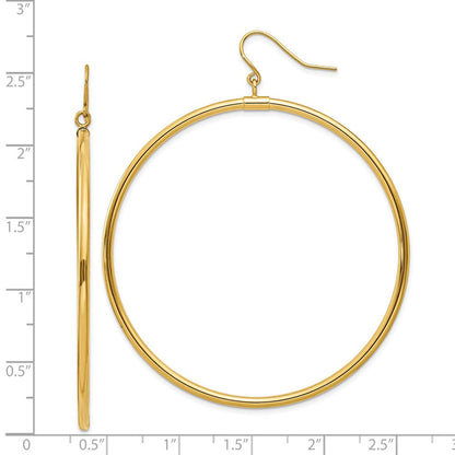 14K Gelbgold Röhre Creole Ohrhänger