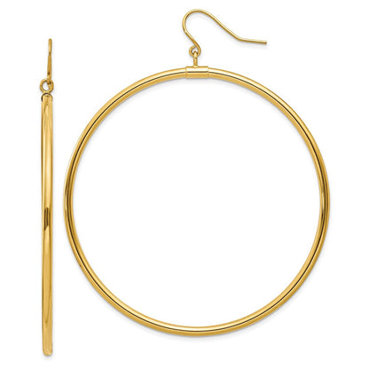 14K Gelbgold Röhre Creole Ohrhänger