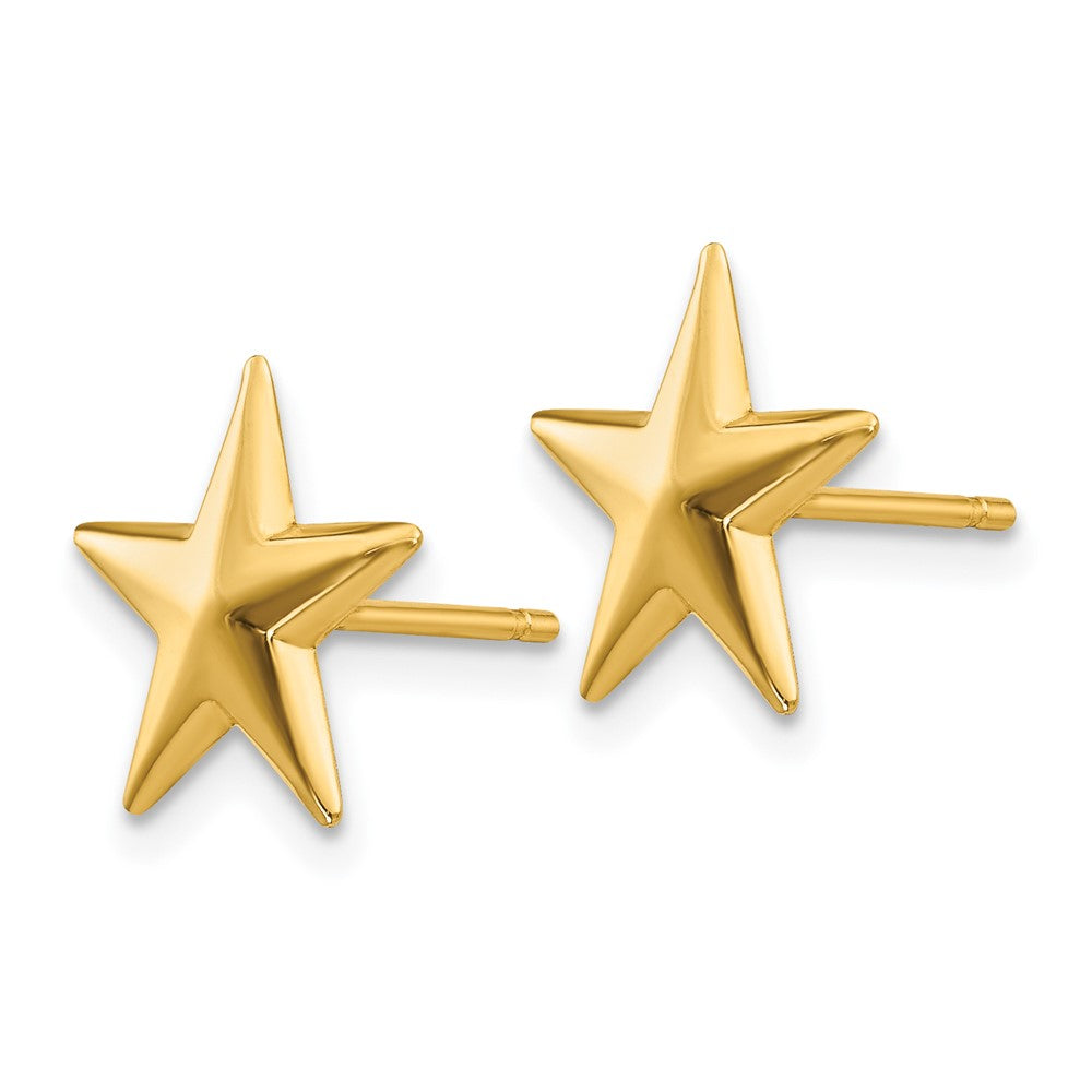 14K Gelbgold Nautical Stern Ohrstecker