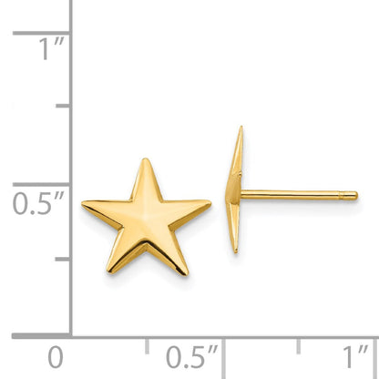 14K Gelbgold Nautical Stern Ohrstecker