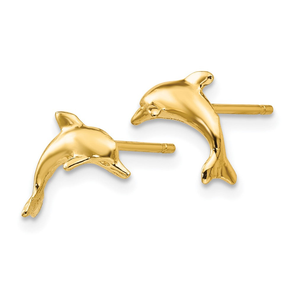 14K Gelbgold Delfin Ohrstecker