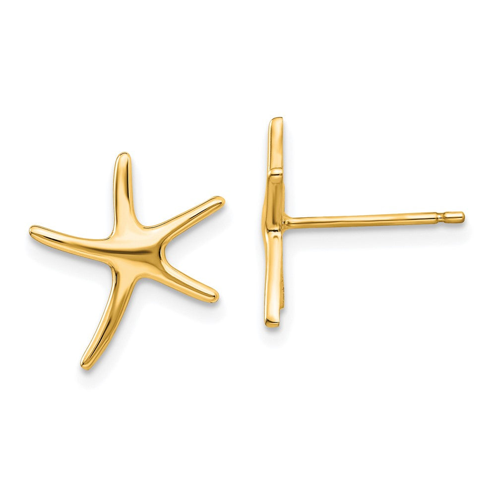 14K Gelbgold Seestern Ohrstecker