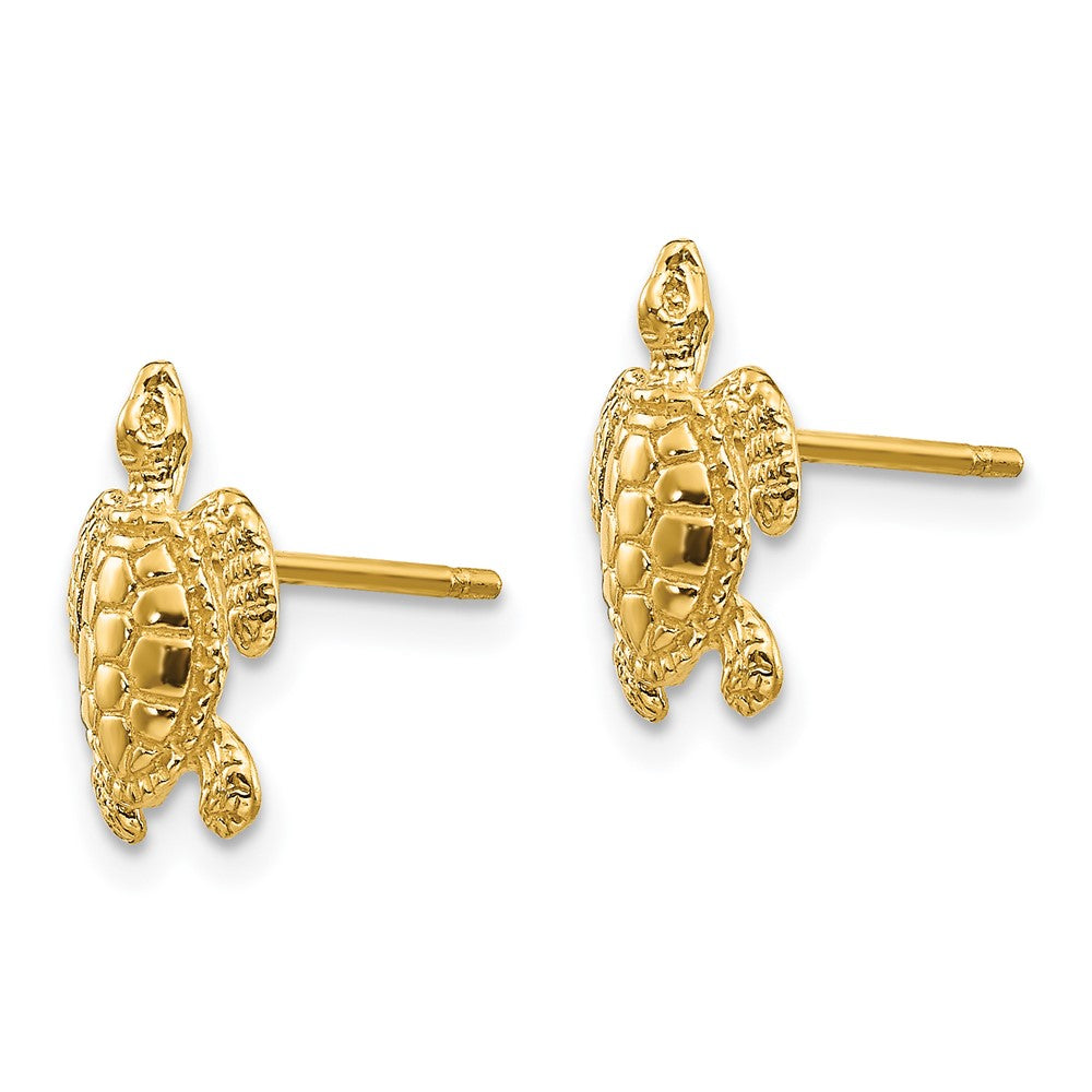 14K Gelbgold Meer Schildkröte Ohrstecker