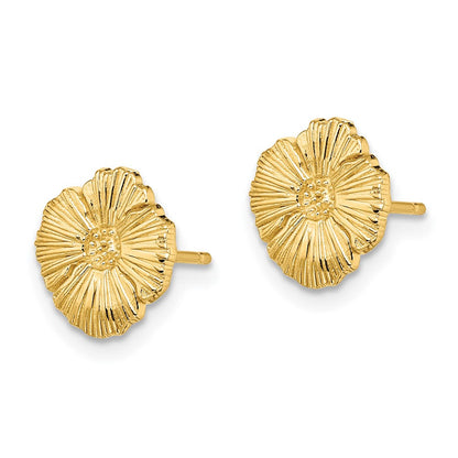 14K Gelbgold Blume Ohrstecker