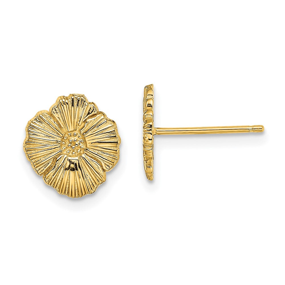 14K Gelbgold Blume Ohrstecker