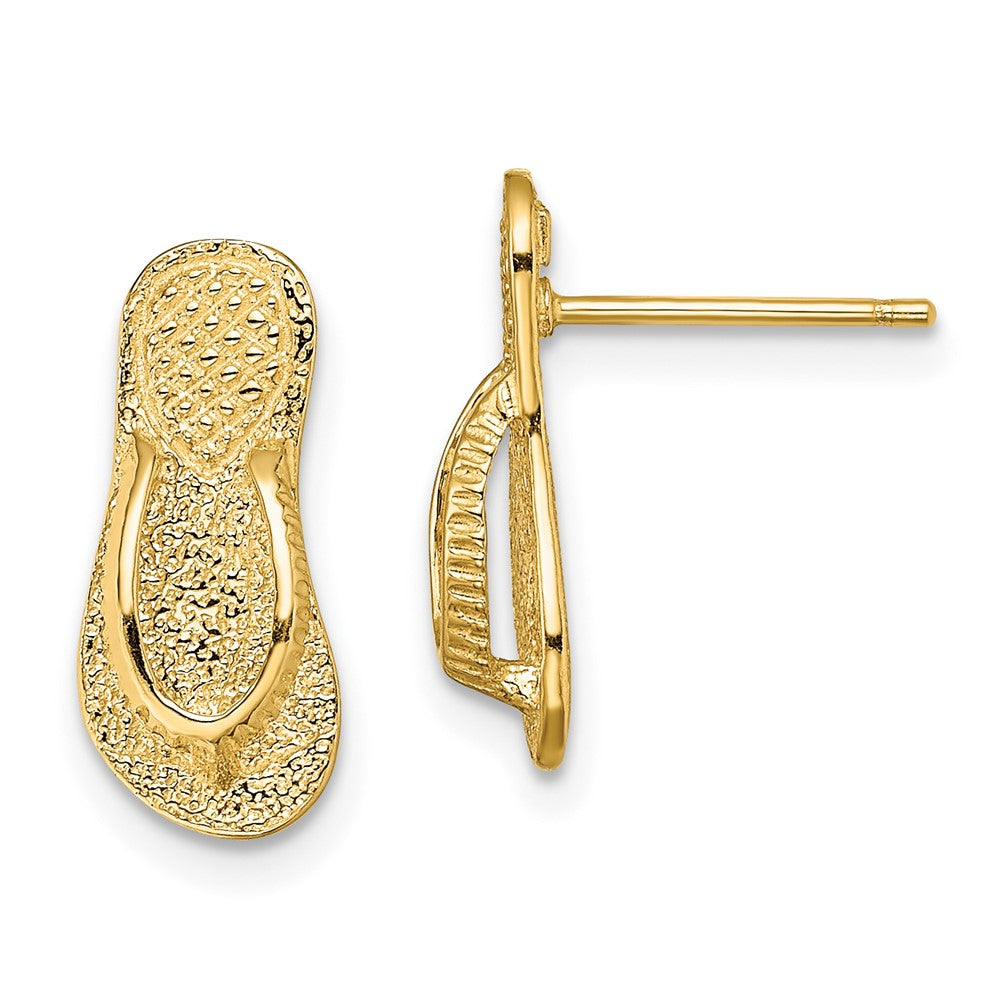 14K Gelbgold Groß Flip-flop Ohrstecker