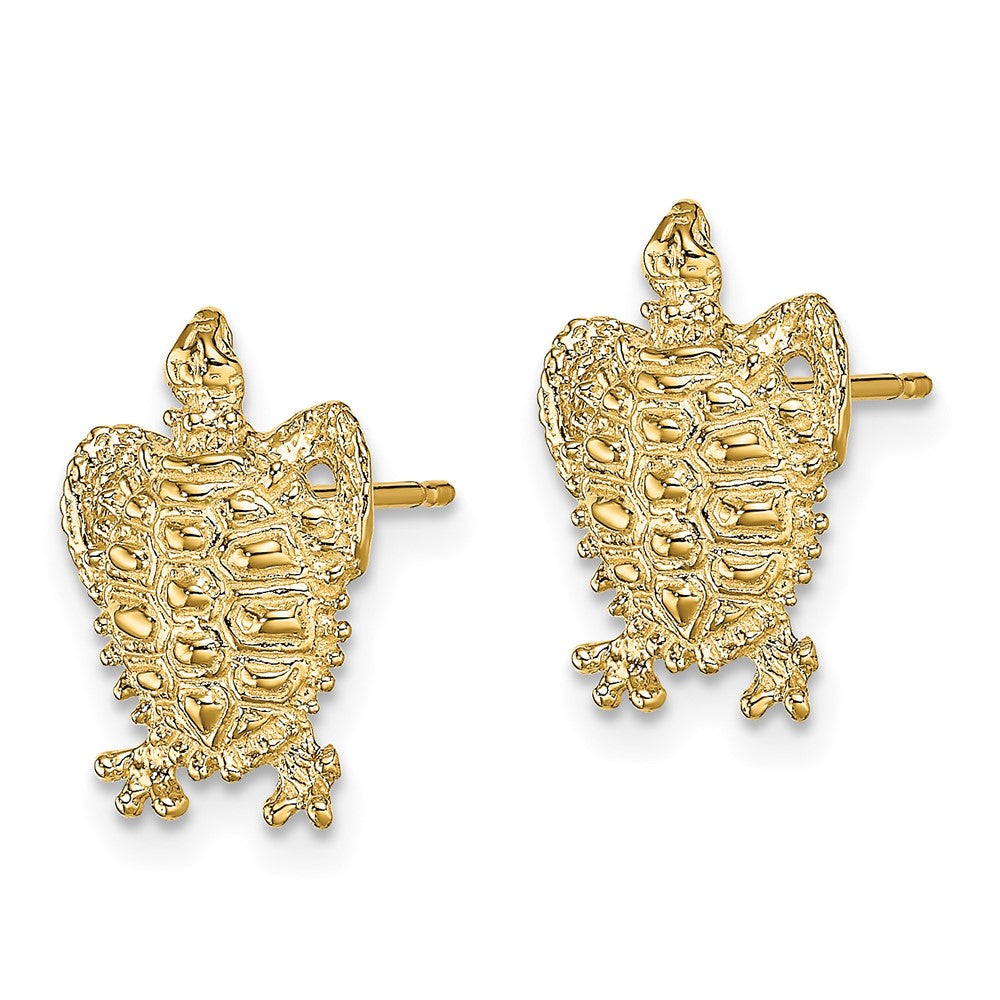 14K Gelbgold Schildkröte Ohrstecker
