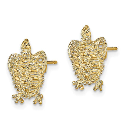 14K Gelbgold Schildkröte Ohrstecker