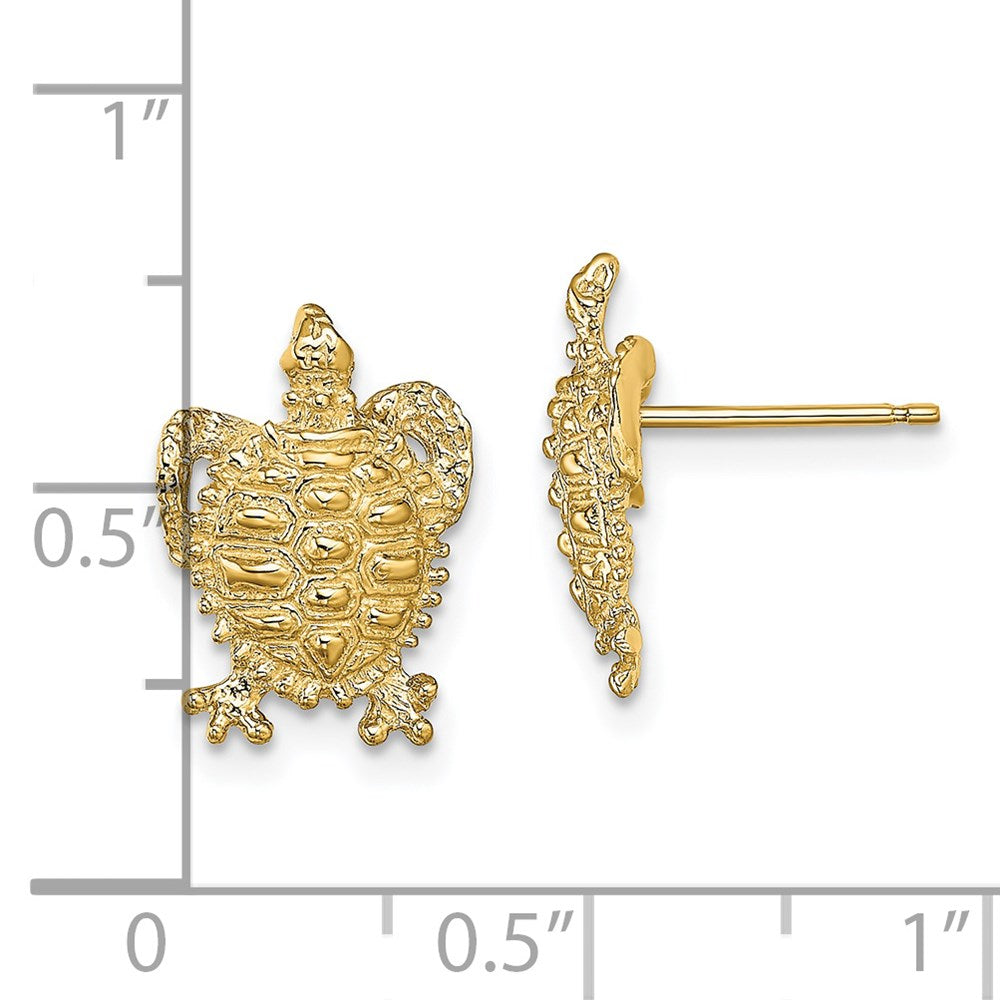 14K Gelbgold Schildkröte Ohrstecker