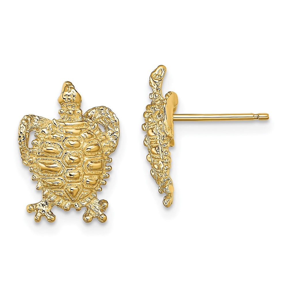 14K Gelbgold Schildkröte Ohrstecker