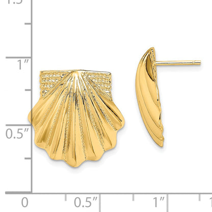 14K Gelbgold Muschel Ohrringe