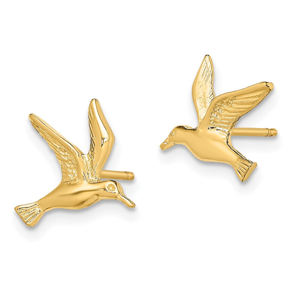 14K Gelbgold Poliert Seagull Ohrstecker