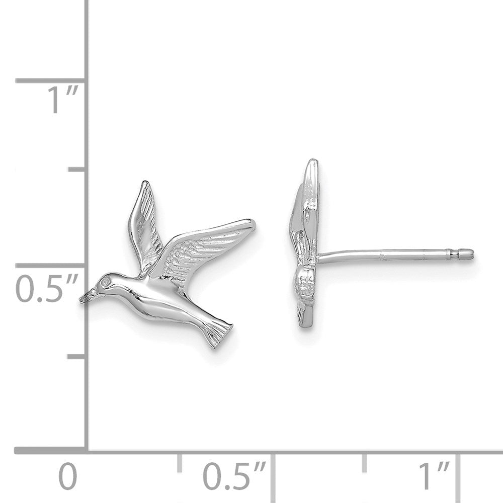 14K Weißgold Poliert Seagull Ohrstecker