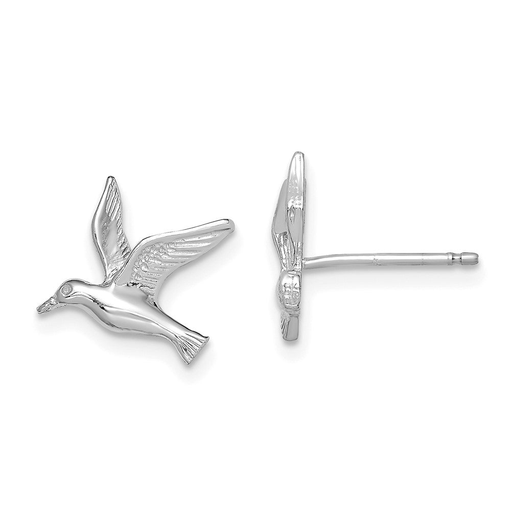 14K Weißgold Poliert Seagull Ohrstecker