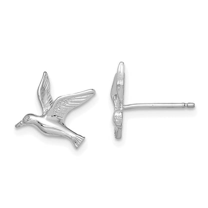 14K Weißgold Poliert Seagull Ohrstecker