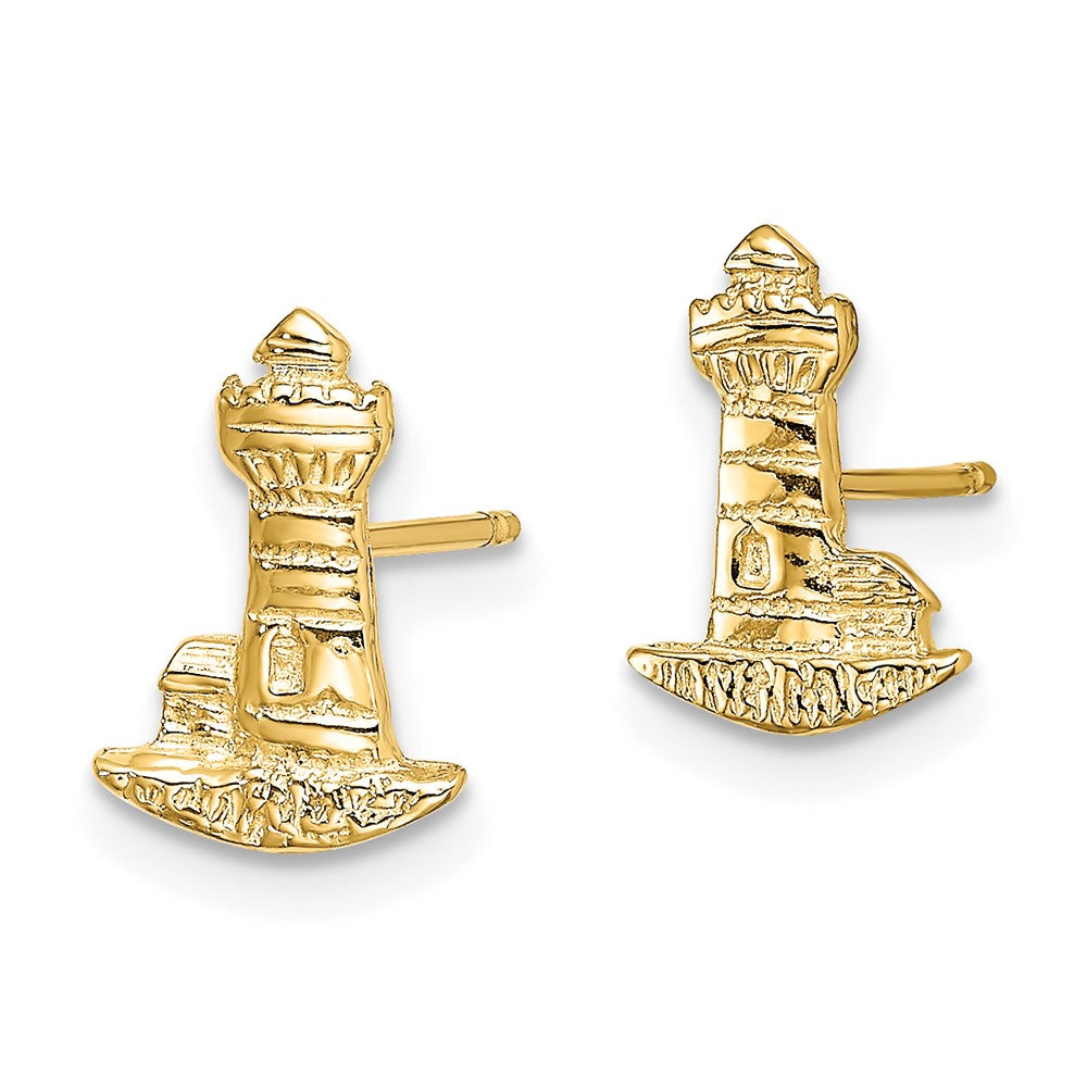 14K Gelbgold Leuchtturm Ohrstecker