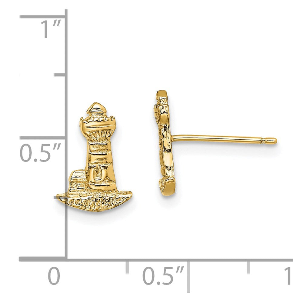 14K Gelbgold Leuchtturm Ohrstecker