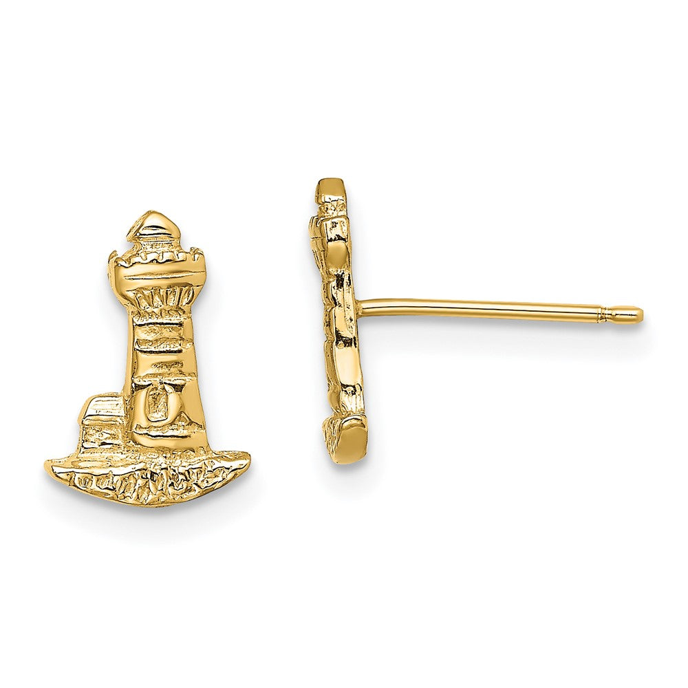 14K Gelbgold Leuchtturm Ohrstecker