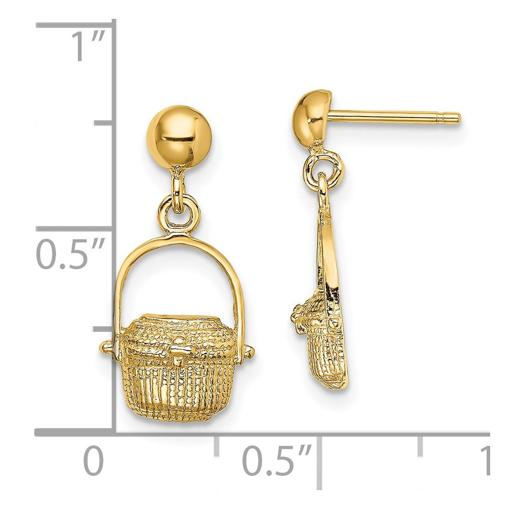 14K Gelbgold Nantucket Korb Ohrringe