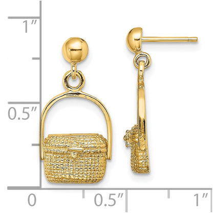 14K Gelbgold Nantucket Korb Ohrringe