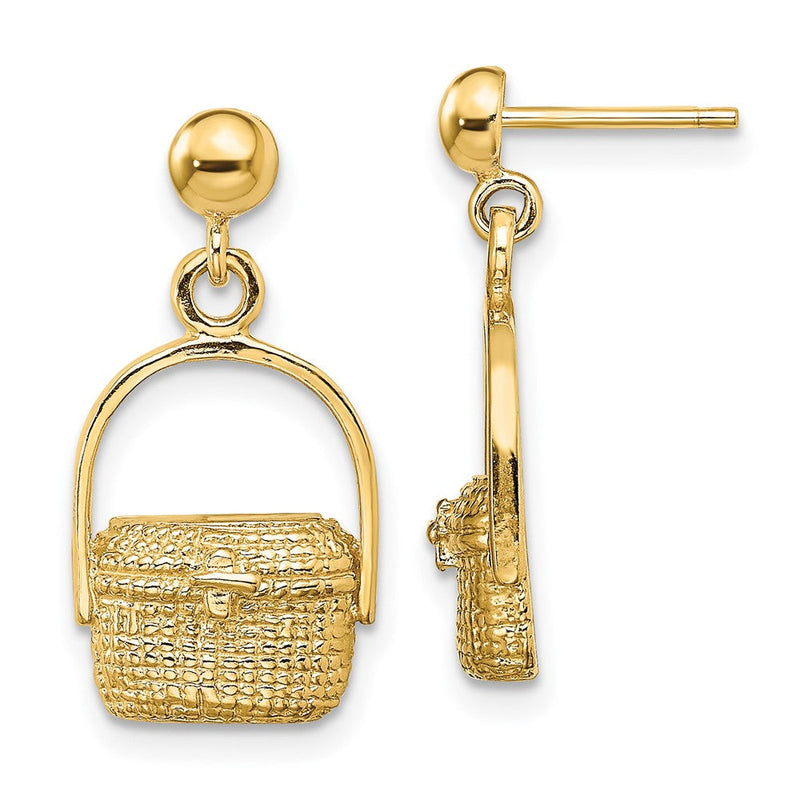 14K Gelbgold Nantucket Korb Ohrringe