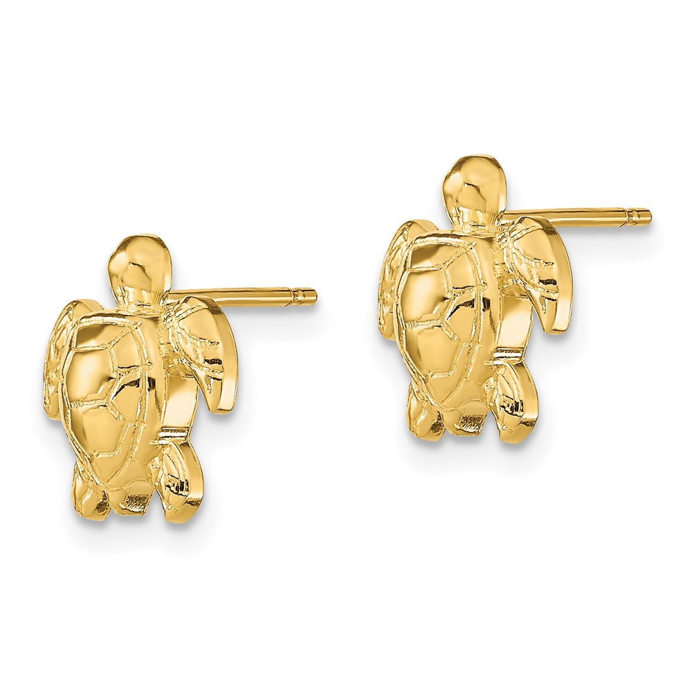 14K Gelbgold Schildkröte Ohrstecker