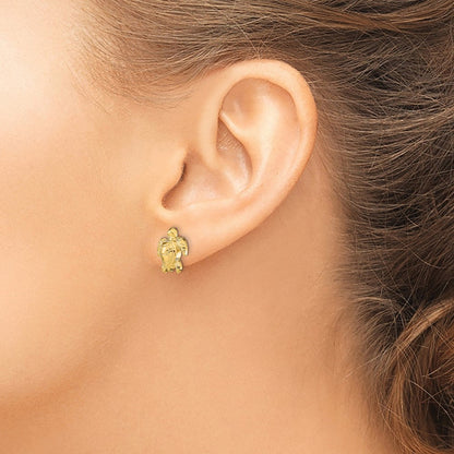 14K Gelbgold Schildkröte Ohrstecker